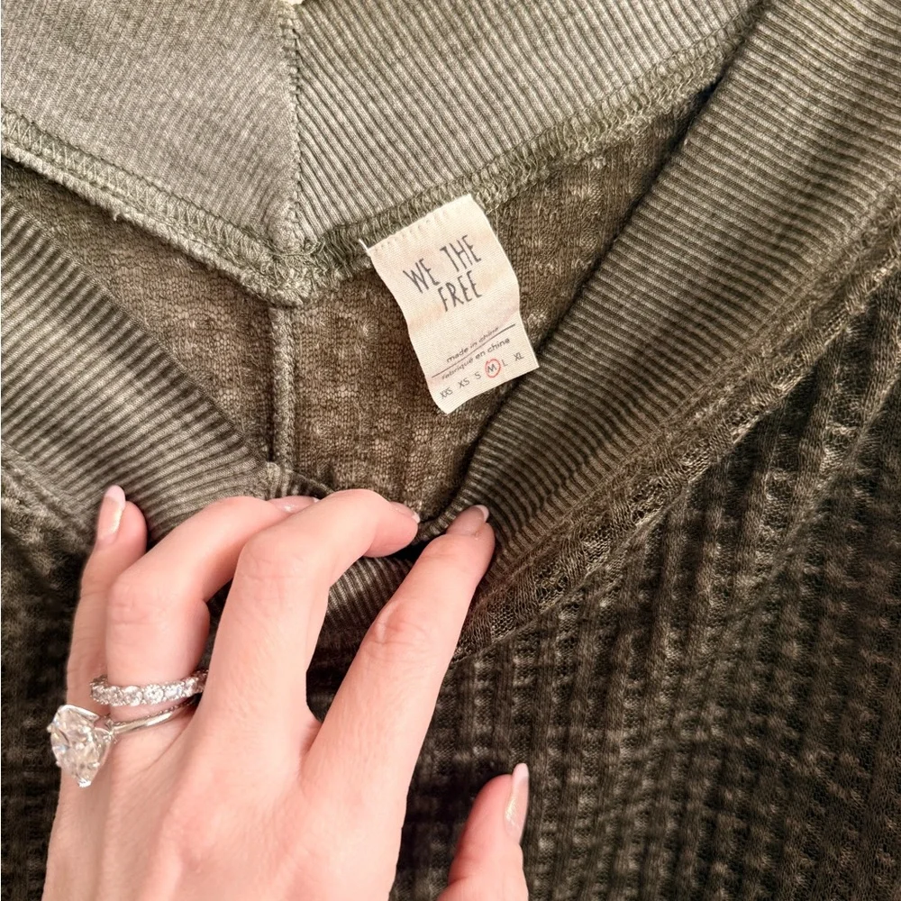 Free People Olive Green Women's Sweater - Picture 2 of 3